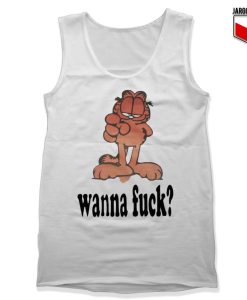 Garfield Wanna Fuck Tank Top 247x300 - Shop Unique Graphic Cool Shirt Designs
